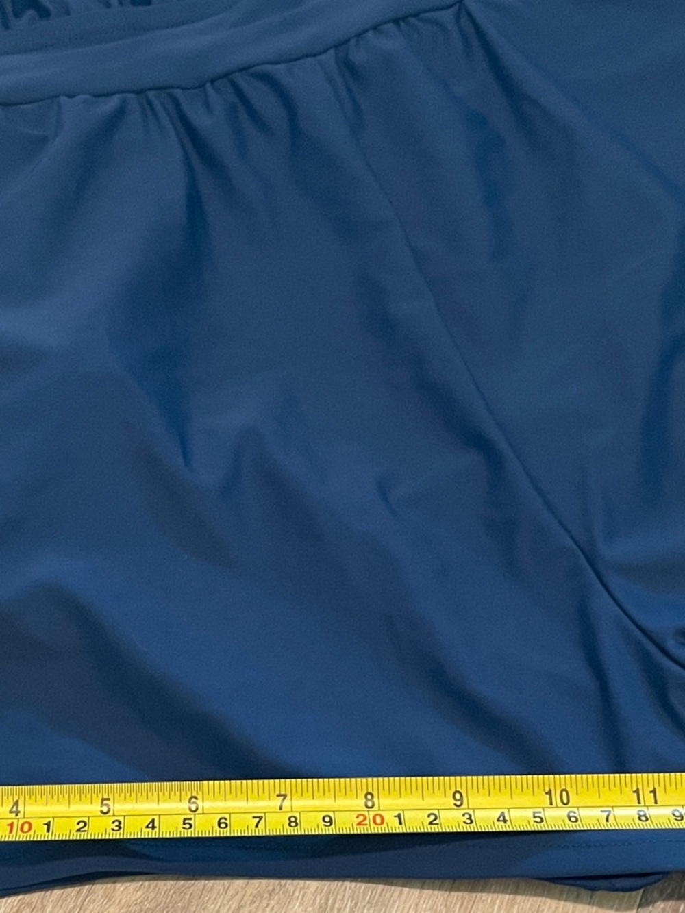 BLOOMCHIC Solid Keyhole Elastic Waist Gathered One Piece Swimsuit 12 Stone NWT - Picture 7 of 10
